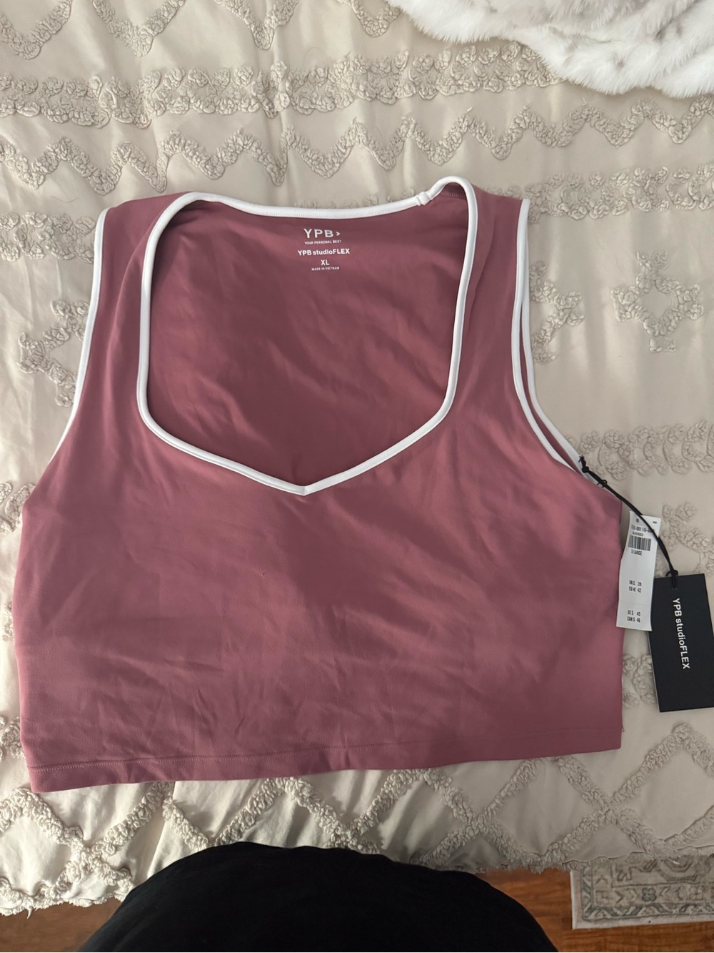 YPB StudioFLEX Dusty Rose Cropped Tank